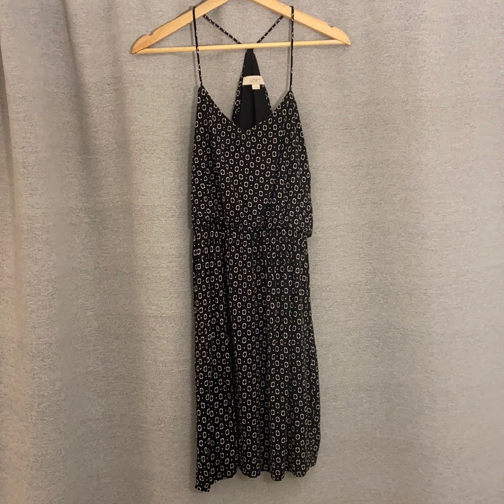 Black printed LOFT dress